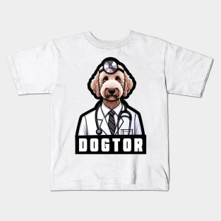 Dogtor Funny Veterinarian Doodle Owner Man Women Birthday Kids T-Shirt